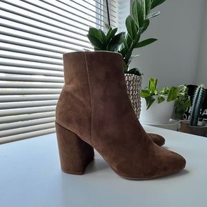 Brown Suede Booties by Steve Madden